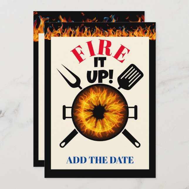 FIRE UP the Grill Invitation (Front/Back)