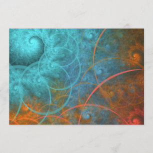 "Fire VS Ice" Fractal Art Invitation