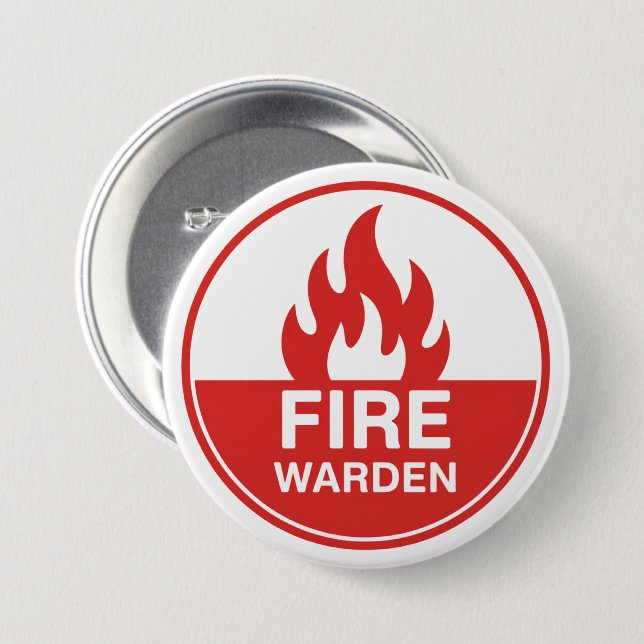 Fire Warden Button (Front & Back)