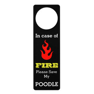 Fire Warning Save My Pet Customizable Door Hanger