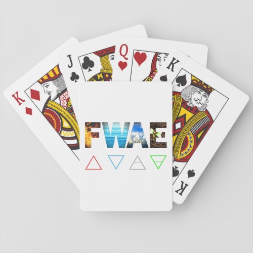 Fire Water Air And Earth Playing Cards