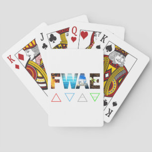 Fire, Water, Air And Earth Poker Cards