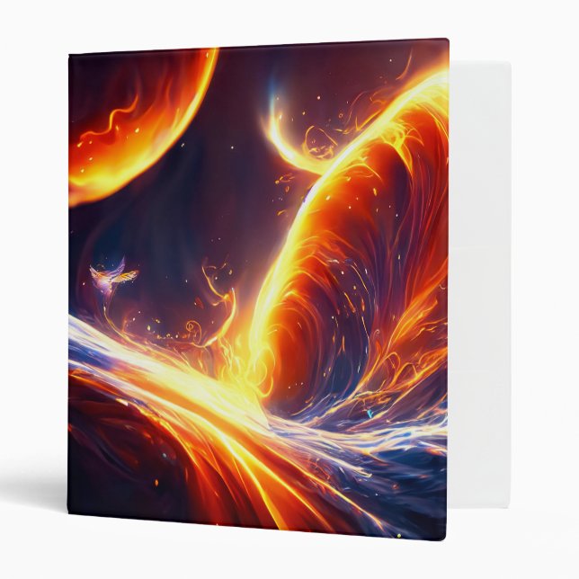 Fire Water Space 3 Ring Binder (Front/Inside)