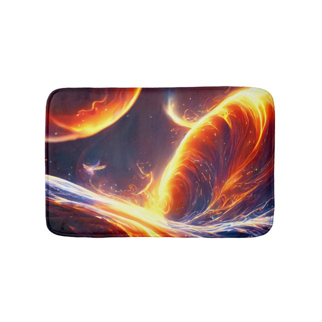 Fire Water Space Bath Mat (Front)
