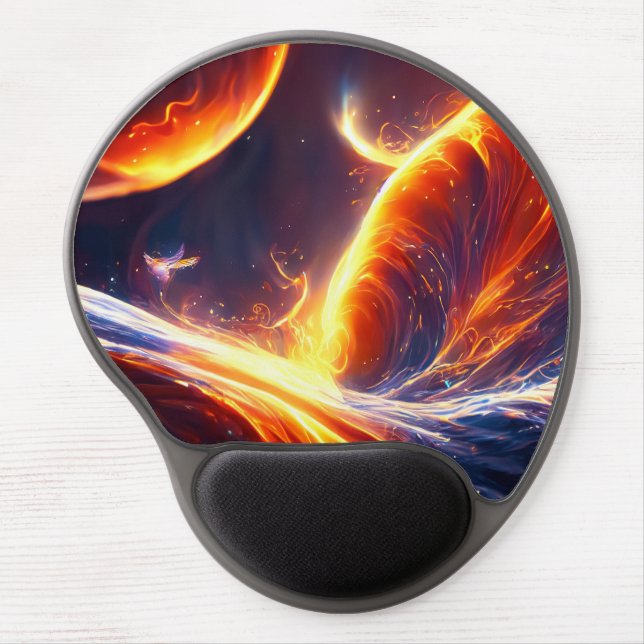 Fire Water Space Gel Mouse Pad (Front)
