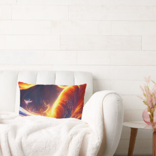 Fire Water Space Lumbar Pillow