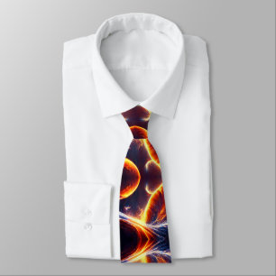 Fire Water Space Neck Tie