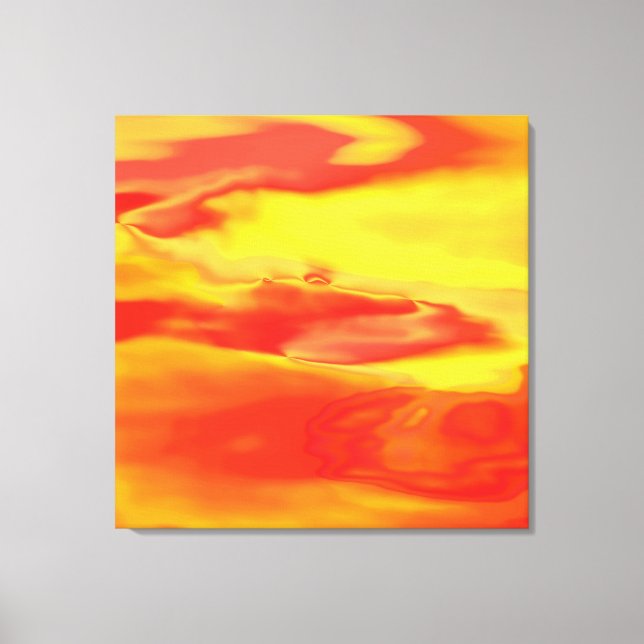 Fire Water Wrapped Canvas Print (Front)