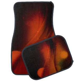 Fire Wave Car Floor Mat