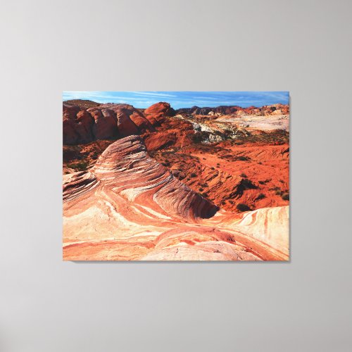 Fire Wave Valley of Fire Overton Nevada Landscape Canvas Print