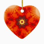 Fire Web - Fractal Art Ceramic Ornament