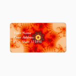 Fire Web - Fractal Art Label