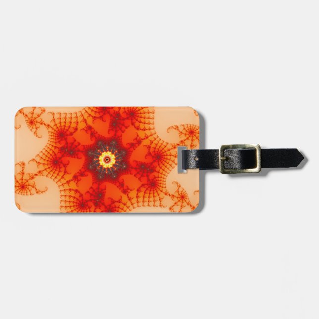 Fire Web - Fractal Art Luggage Tag (Front Horizontal)