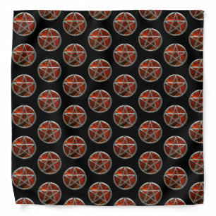 Fire Wiccan Pentagram Pentacle Bandana