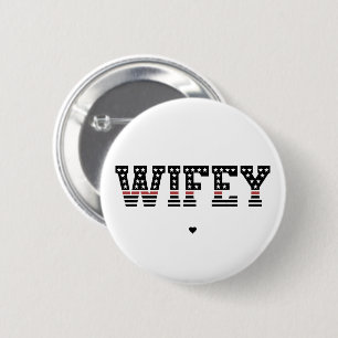 Fire Wifey Thin Red Line Firefighter Fireman Wife Button