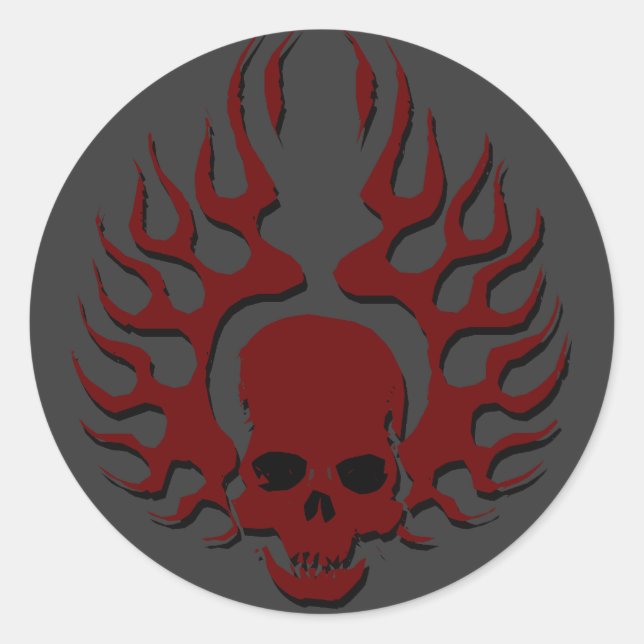 Fire Wing Classic Round Sticker (Front)