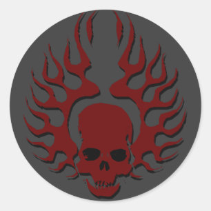 Fire Wing Classic Round Sticker