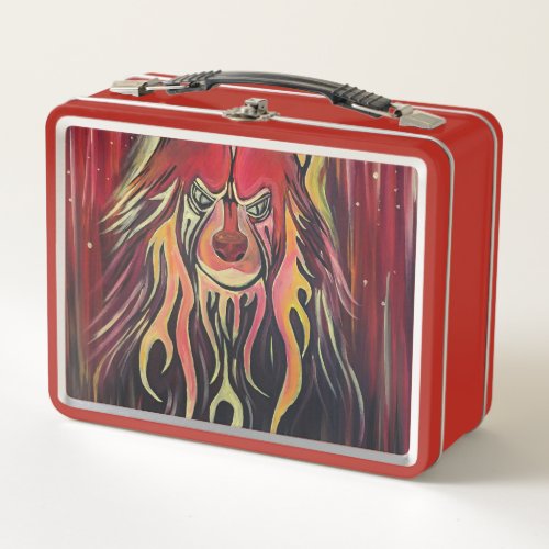 Fire Wolf    Metal Lunch Box