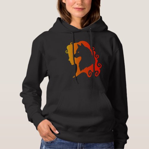 Fire Wolf Spirit Totem Animal Guide Pagan Wicca Ch Hoodie