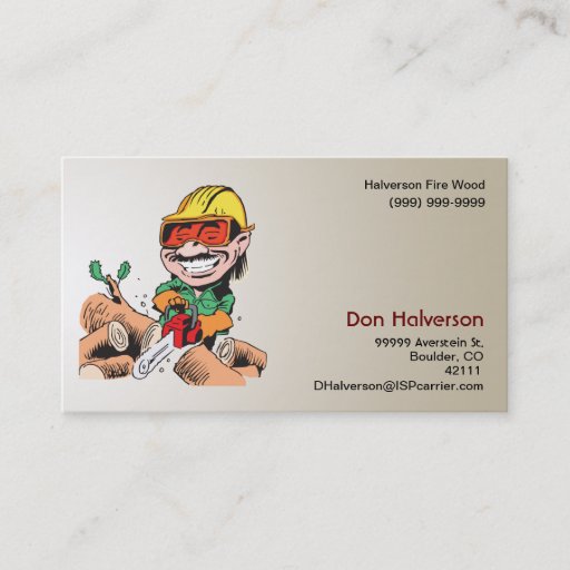 Customizable Fire Wood Business Card Template