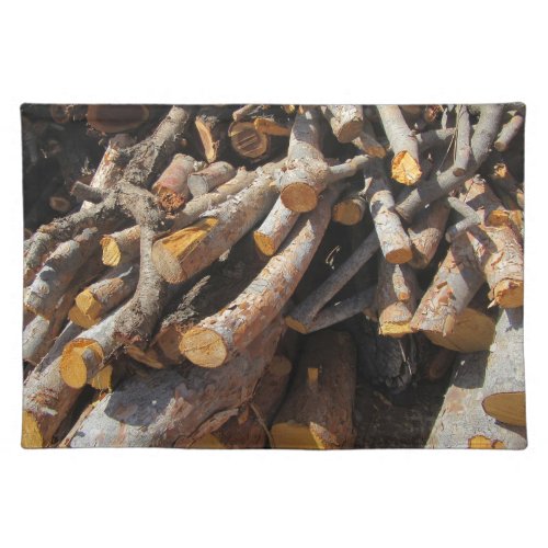 Fire Wood Fall Autumn Patterns Cloth Placemat