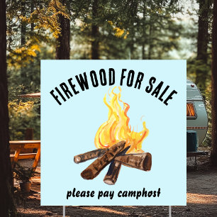 FIRE WOOD FOR SALE FIREWOOD CAMPFIRE CUSTOM SIGN