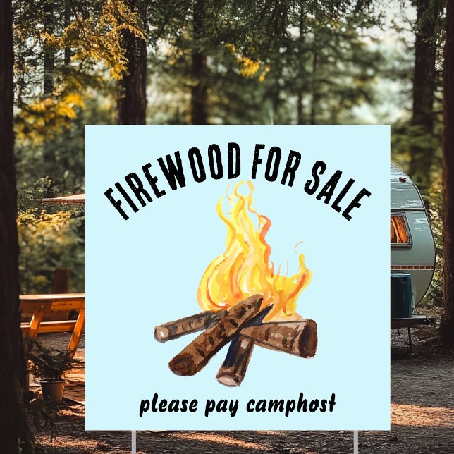 FIRE WOOD FOR SALE FIREWOOD CAMPFIRE CUSTOM SIGN (FIRE WOOD FOR SALE FIREWOOD CAMPFIRE Camphost CUSTOM SIGN
)