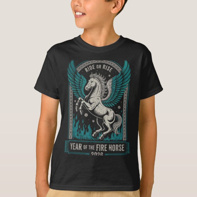 Fire Year Of The Horse – Chinese Zodiac New Year 2 T-Shirt (Front)
