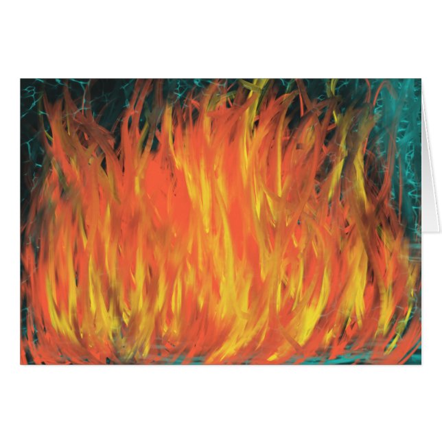 Fire Yellow Orange Flames Lightning Inferno Art Cards (Front Horizontal)