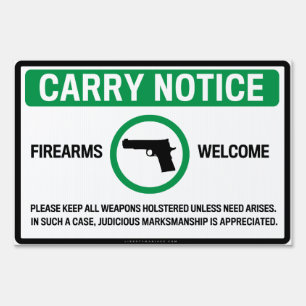 Firearm Friendly Signs
