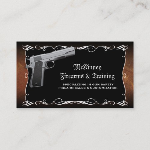 Firearm Gunsmith Gun Shop Business Cards
