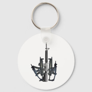 Firearm Middle Finger Keychain
