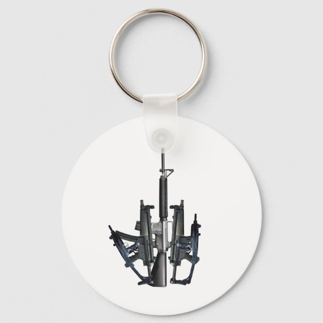 Firearm Middle Finger Keychain (Front)