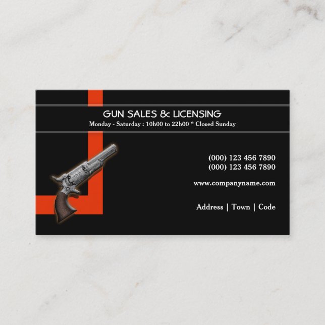 Firearm weapon business | Personalize Card (Front)