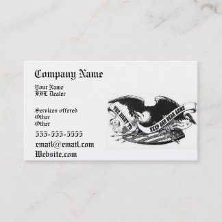 firearms business card