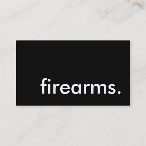 Customizable firearms. business card template