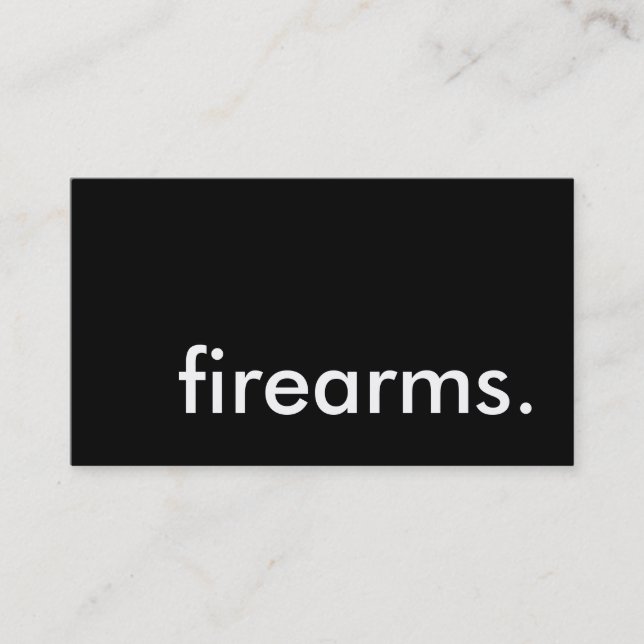 firearms. business card (Front)