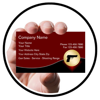 Firearms Business Cards by Luckyturtle at Zazzle
