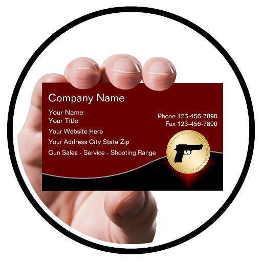 Customizable Firearms Business Cards