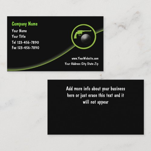 Firearms Business Cards