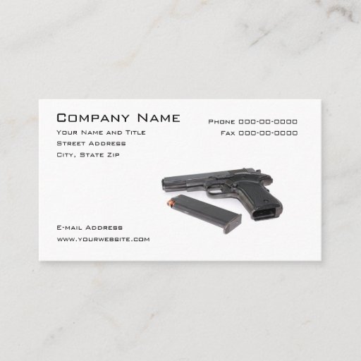 Customizable Firearms Dealer Business Card