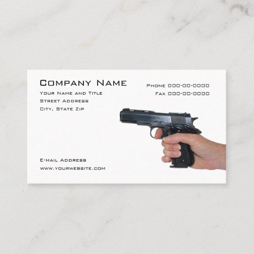 Customizable Firearms Dealer  Business Card