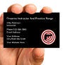 FIrearms Instructor And Self Defense Business Card