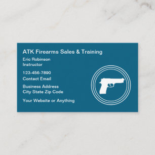Firearms Range And Safety Training Business Card