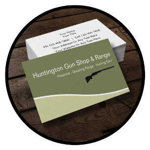 Firearms Shooting Range Business Cards