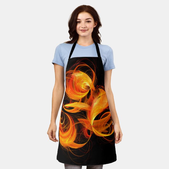 Fireball Abstract Art Apron (Worn)