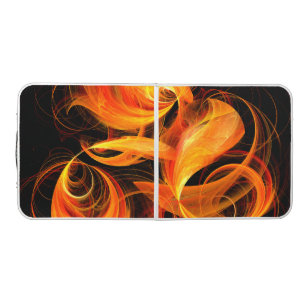 Fireball Abstract Art Beer Pong Table