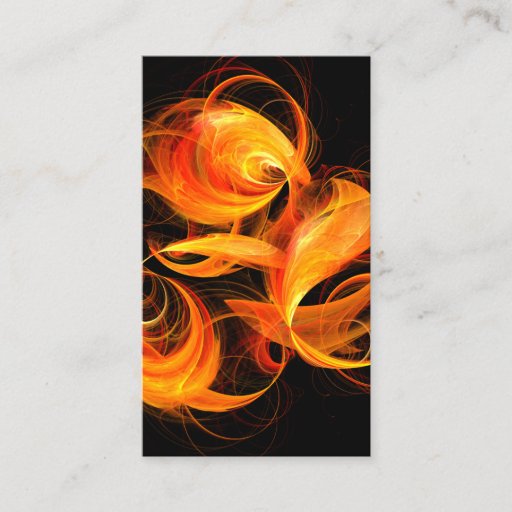 Customizable Fireball Abstract Art Business Card