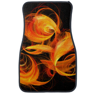 Fireball Abstract Art Car Floor Mat