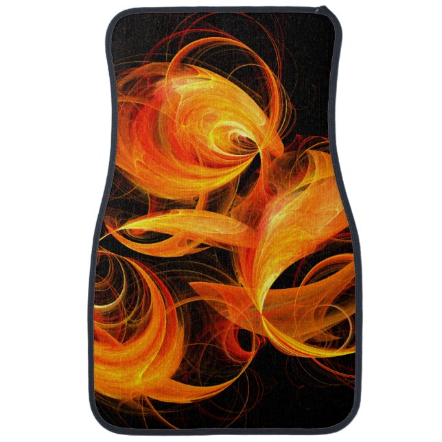 Fireball Abstract Art Car Floor Mat (Front)